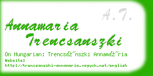 annamaria trencsanszki business card